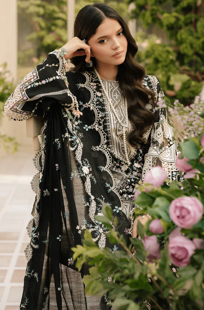 SNS-Summer 3PC Lawn Chikankri Embroidered Suit